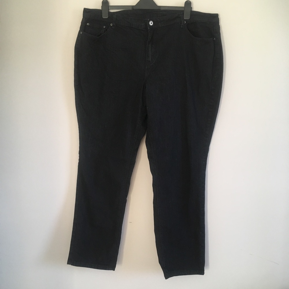 Ashley Stewart Black Denim Jeans Size 22